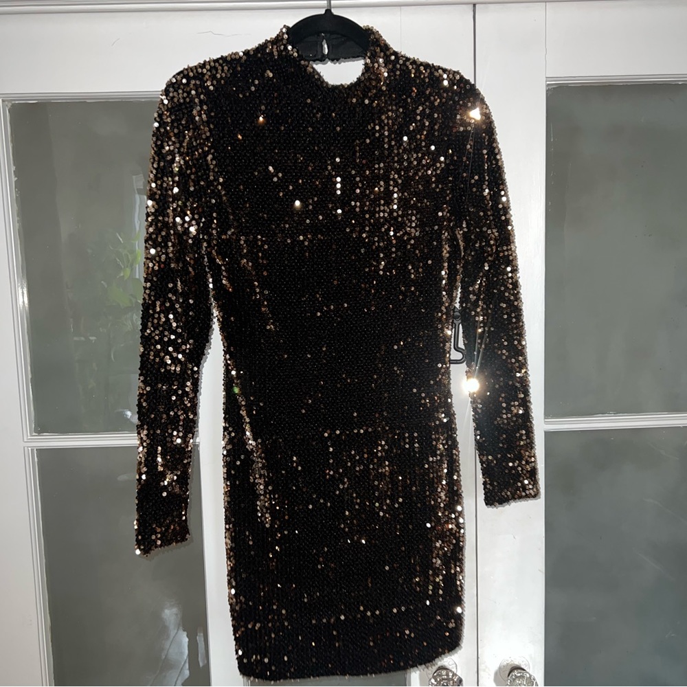Sequin Black Dress